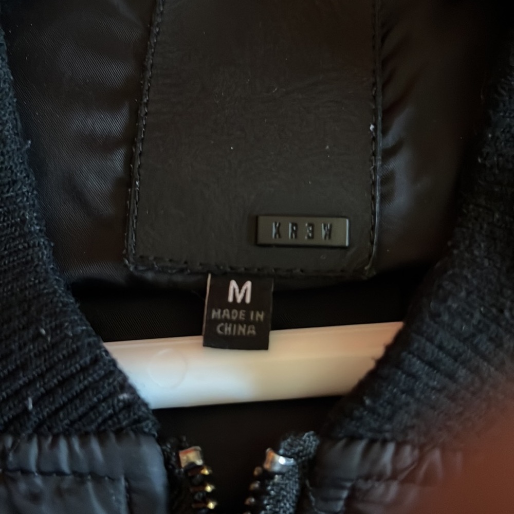 Krew Bomber Jacket, Diamond Pattern, Size Medium - image 2